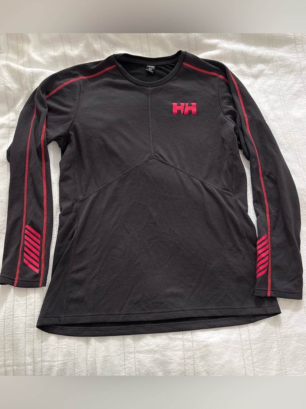 Helly Hansen LIFA Ladies Active Crew‎ Base Layer Long Sleeve Black Red Size XL